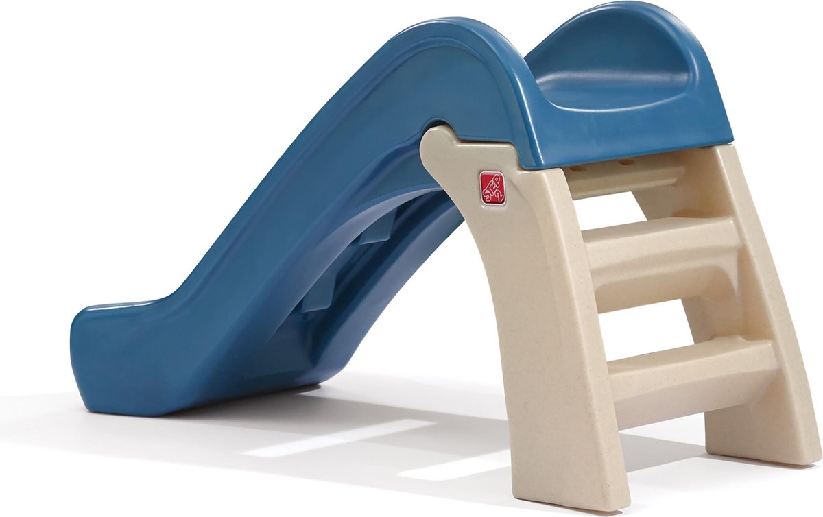 Step2 Play & Fold Jr. Glijbaan in blauw - Opvouwbare glijbaan voor peuter / kind van 1,5 tot 4 jaar - Plastic kinderglijbaan voor de tuin / buiten — afbeelding 6