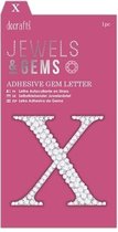 Zelfklevend Edelletter - X - Jewels & Gems