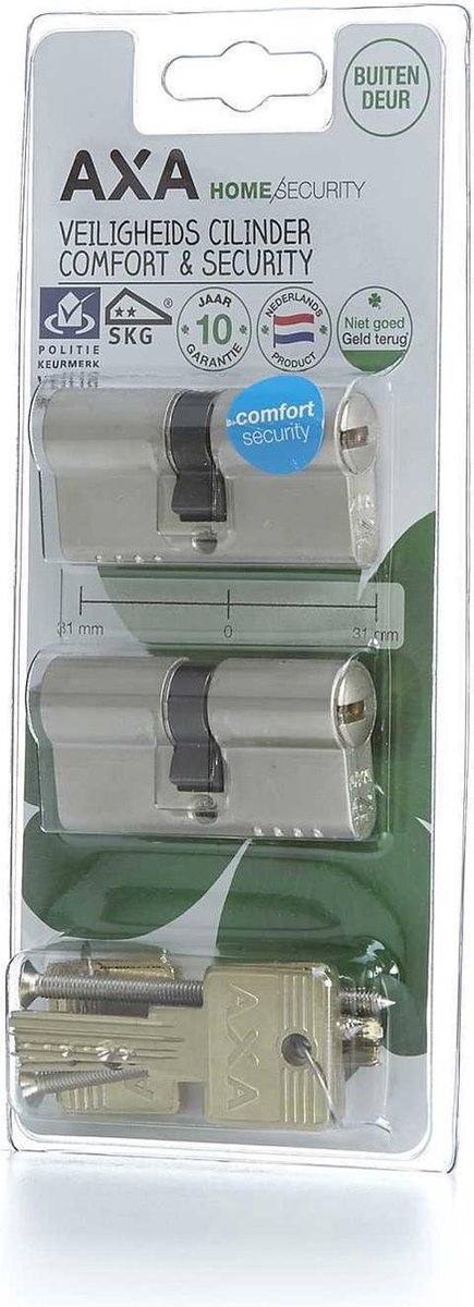 AXA Dubbele veiligheidscilinder 7261 Xtreme Security 30-30, 2 stuks kopen