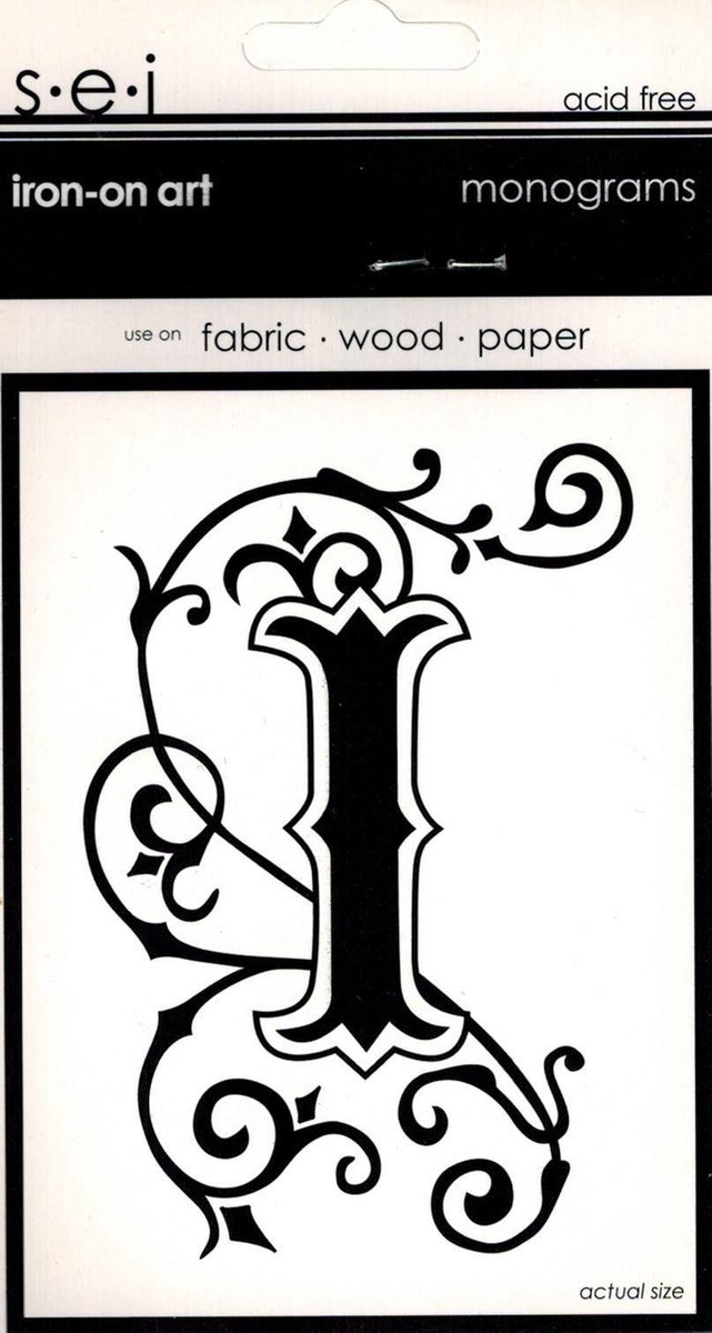 Strijksjabloon Monograms Letter I