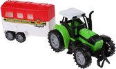 Gearbox - Groene Tractor Met Paardentrailer - 36 Cm