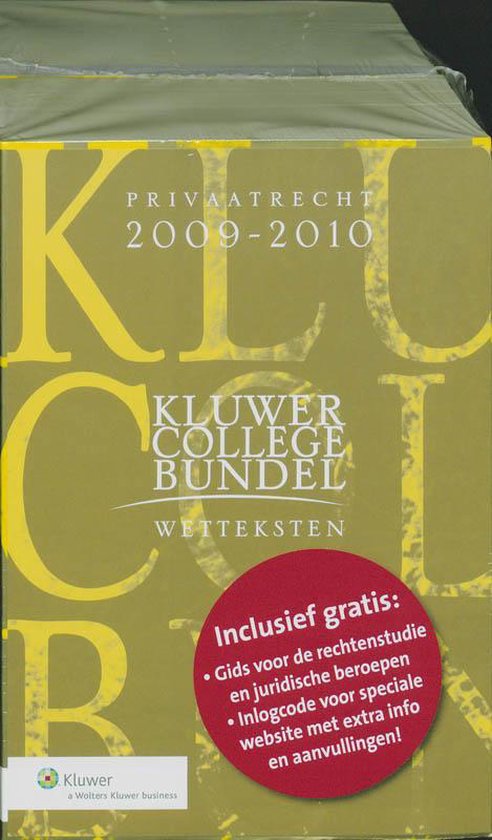Kluwer Collegebundel 2009-2010 - cover