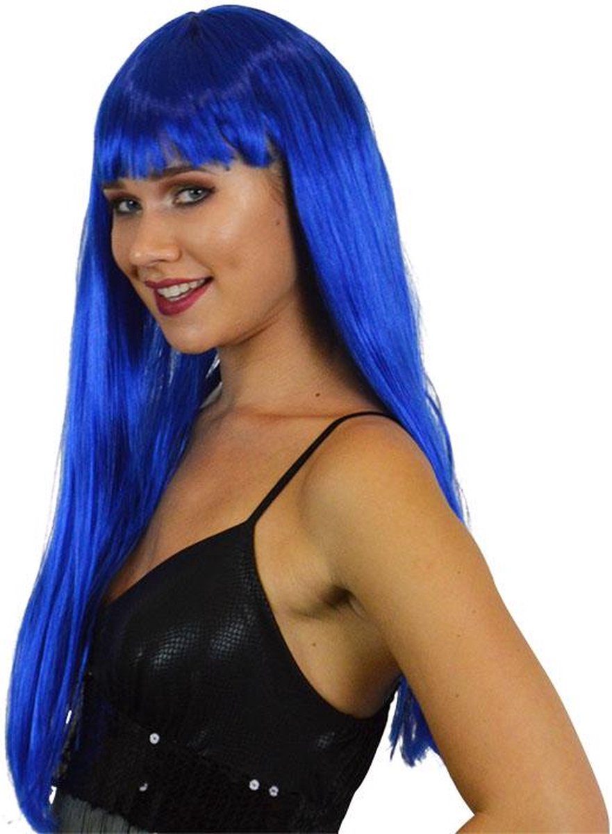 Blauwe zeemeermin pruik