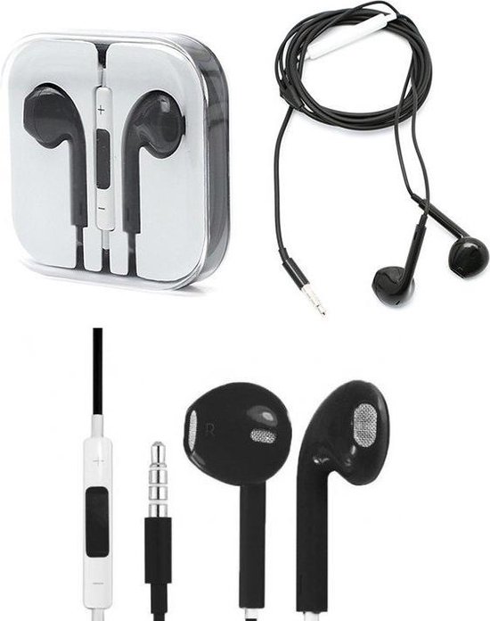 Trunk bibliotheek Belastingen zoet Zwart Iphone 5 Headset - Apple Iphone 5/5s model - Oortjes / Oordopjes -  Ntech -... | bol.com