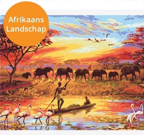 etnisch het kan Tanzania Schilderen op nummer volwassenen - Paint by numbers - Afrikaans landschap -  Afrika -... | bol.com