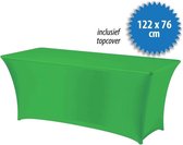 Cover Up Tafelrok Stretch - 122x76cm - Incl. Topcover - Limegroen