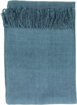 plaid pomax blauw/grijs