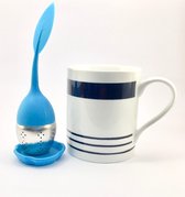 Thee ei filter zeef blauw Infuser set roestvrijstaal met Riverdale beker Thee accessoires Thee-eieren Kopen