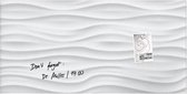 Sigel glasmagneetbord - Artverum - 91x46cm - White Wave - SI-GL260