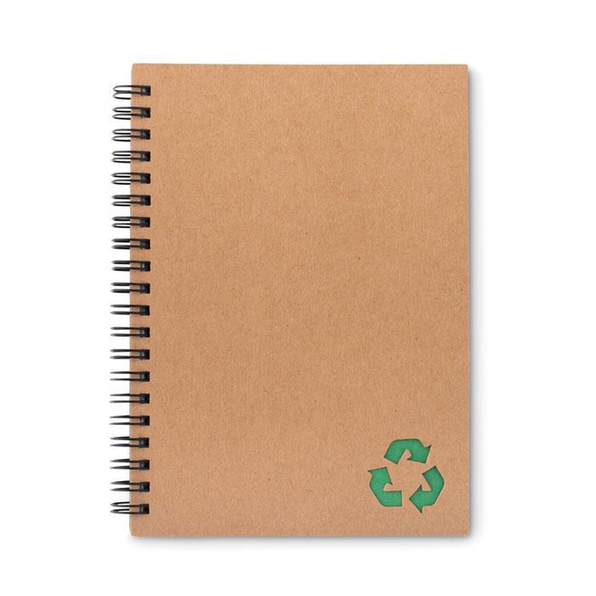 Papiersteen notitieboek met ringband, groen, 70 vel