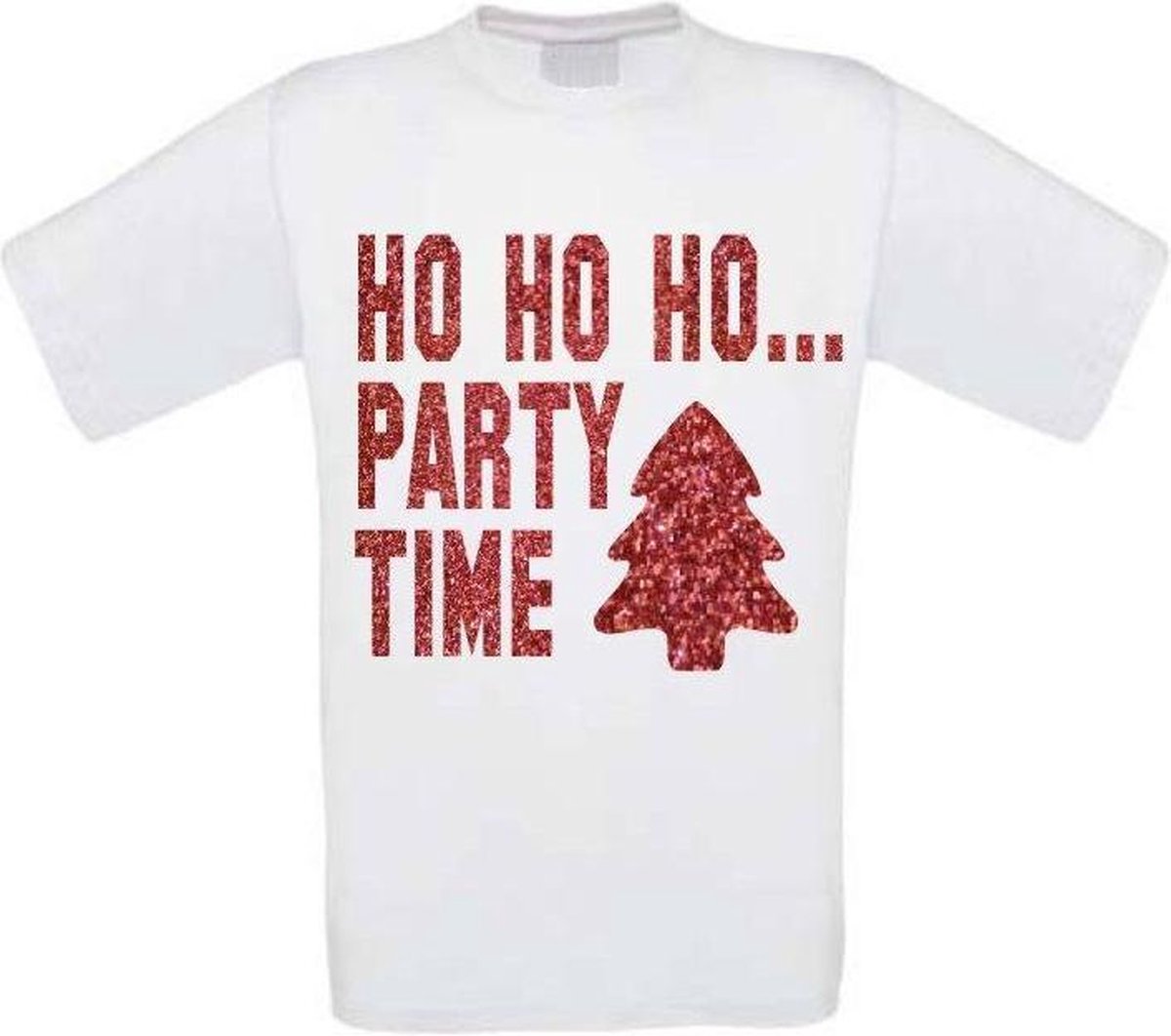 Ho ho ho party time T-shirt maat M wit