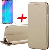 Huawei P30 Lite Hoesje + Screenprotector Case Friendly - Book Case Flip Wallet - iCall - Goud