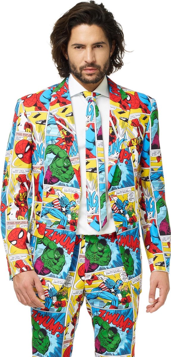 Hulk Captain America Marvel Comic Book | Man | Maat 52 | Carnaval kostuum | Verkleedkleding
