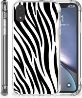 Stevige Bumper Hoesje Geschikt voor iPhone XR Zebra