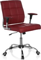 hjh office Ernesto - Chaise de bureau - Cuir artificiel - Rouge