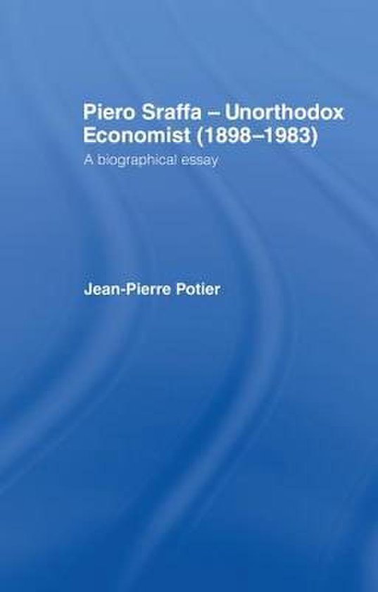 Piero Sraffa, Unorthodox Economist (1898-1983) - cover