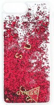 Guess Liquid Glitter Triangle Hard Case cover Rood voor: Apple iPhone 6 Plus en iPhone 6s Plus (5.5")