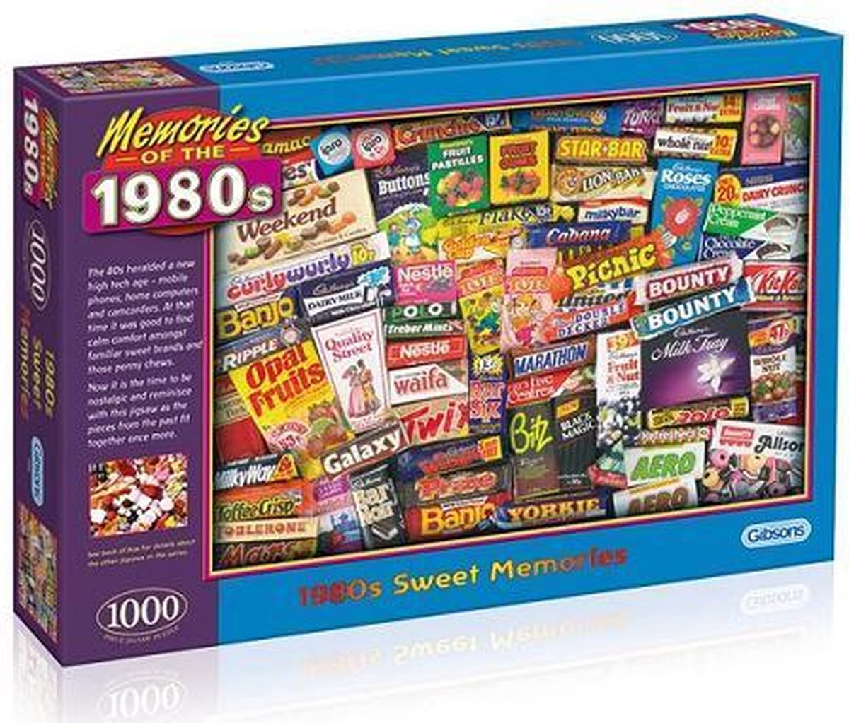 Gibsons Puzzel 1000 Stukken: Nostalgische Jaren '80 Herinneringen