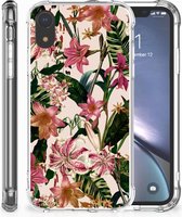 Geschikt voor iPhone Xr Anti-Shock Case Hoesje Flowers