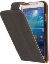 Wood Classic Flipcase Hoesjes cover voor Galaxy S4 i9500 Grijs