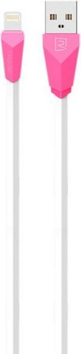 Remax Aliens Standaard USB naar Lightning Kabel - Wit/Roze (1m)
