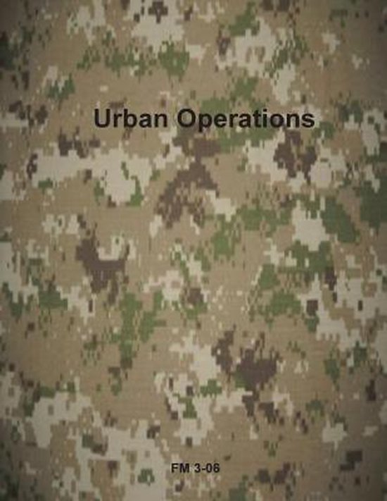 Urban Operations FM 3-06 camouflagemotief in groen, bruin en beige.