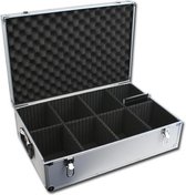 CD koffer - DJ case voor 140 CDs inclusief CD doosje (zilver).