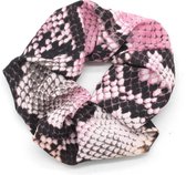 Scrunchie met Slangenprint - Haarelastiek - Roze - Musthaves