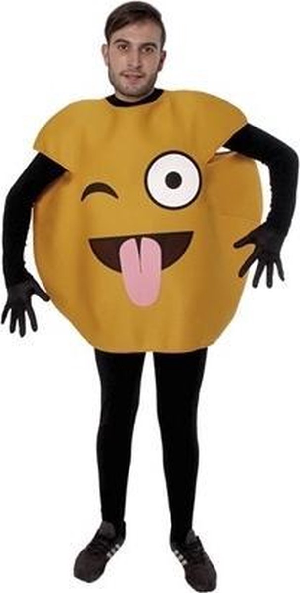 Emoji kostuum Joker oranje/geel