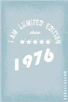 I am Limited edition since 1976 Notebook. Vintage, retro style. Gift for 40th birthday.