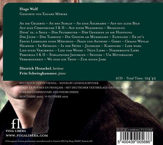 Dietrich Henschel & Fritz Schwinghammer - Wolf: Mörike-Lieder (2 CD)