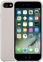 Luxe siliconen hoesje - grijs - voor Apple iPhone 7 en iPhone 8 - suède binnenkant
