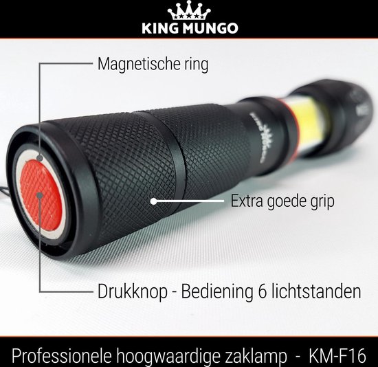 methaan Leerling ontsmettingsmiddel Zaklamp LED Oplaadbaar 1000 Lumen 18650 batterij | Professioneel Militaire  led zaklamp... | bol.com