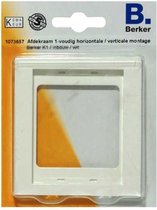 BERKER K1 afdekraam 1-voudig, inbouw | WIT