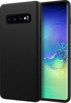 Epicmobile - Samsung Galaxy S10 Plus Zwarte silicone hoesje – matte coating - Soft TPU silicone - zwart