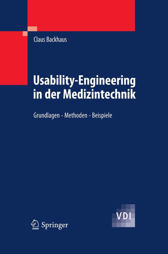 VDI-Buch - Usability-Engineering in der Medizintechnik - cover