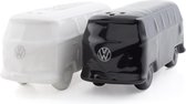 Peper en zout stel Volkswagen T1 3D bus zwart/wit