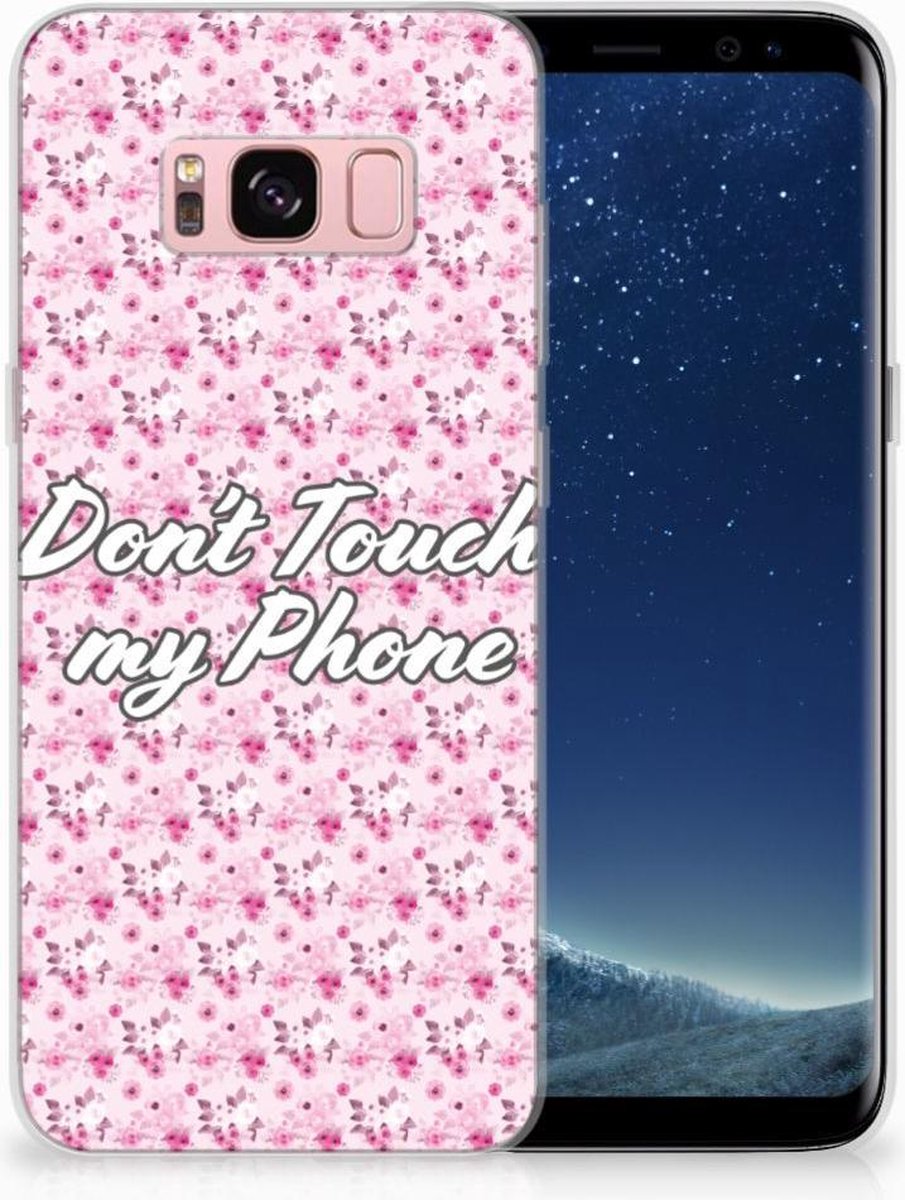 Samsung Galaxy S8 Silicone-hoesje Flowers Pink DTMP