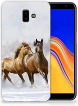 Geschikt voor Samsung Galaxy J6 Plus (2018) TPU-siliconen Hoesje Paarden