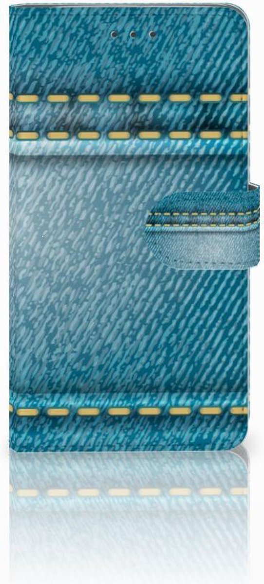 Book Case voor Samsung Galaxy J7 2016 Wallet Case met Pasjes Jeans