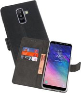 Booktype Telefoonhoesjes - Bookcase Hoesje - Wallet Case -  Geschikt voor Samsung Galaxy A6 Plus (2018) - Zwart
