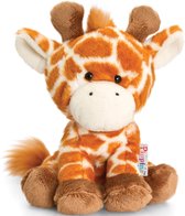 Keel Toys pluche giraffe knuffel oranje 14 cm - Safari dieren knuffelbeesten