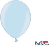 Strong Ballonnen 30cm, Metallic Baby blauw (1 zakje met 100 stuks)