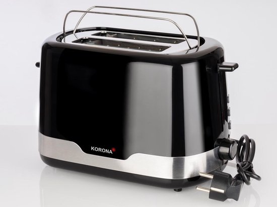 Grille-pain Korona 21232 - 850 Watt - noir / acier inoxydable