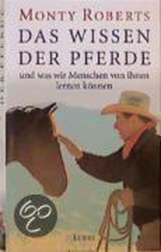 Livre "Das Wissen der Pferde" par Monty Roberts, avec un cow-boy caressant un cheval.
