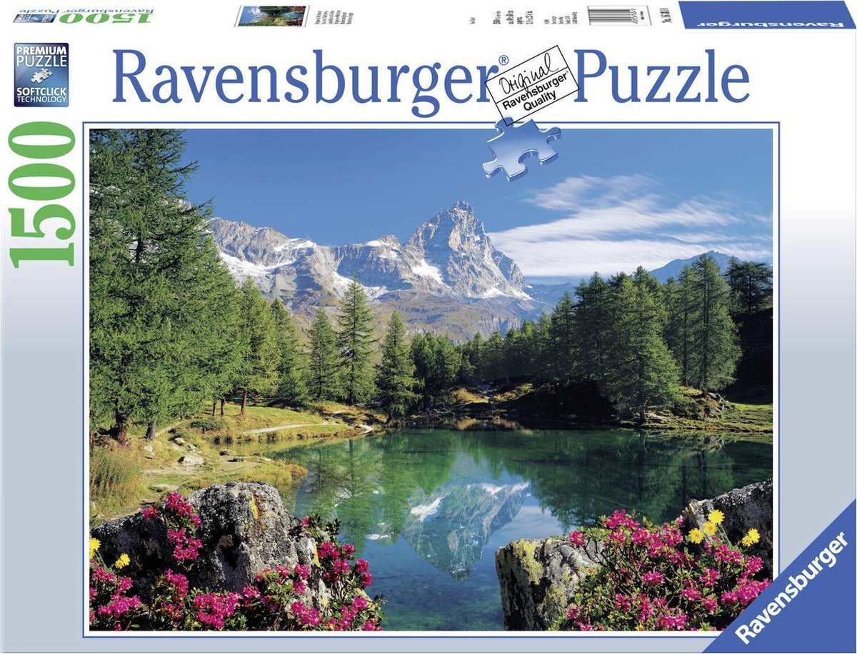olifant Onbelangrijk periode Ravensburger puzzel Bergmeer bij Matterhorn - Legpuzzel - 1500 stukjes |  bol.com