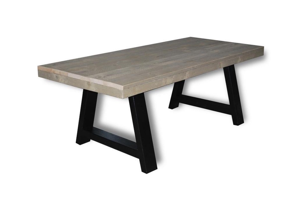 Tafel Bio 4/6 Persoons Eettafel Groen/Grijs/Zwart