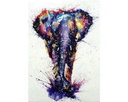 SEOS Shop ® Diamond Painting Volwassenen - Diamond Painting Kinderen - Diamond Painting Pakket Volledig - Mandela Olifant - 40x30cm
