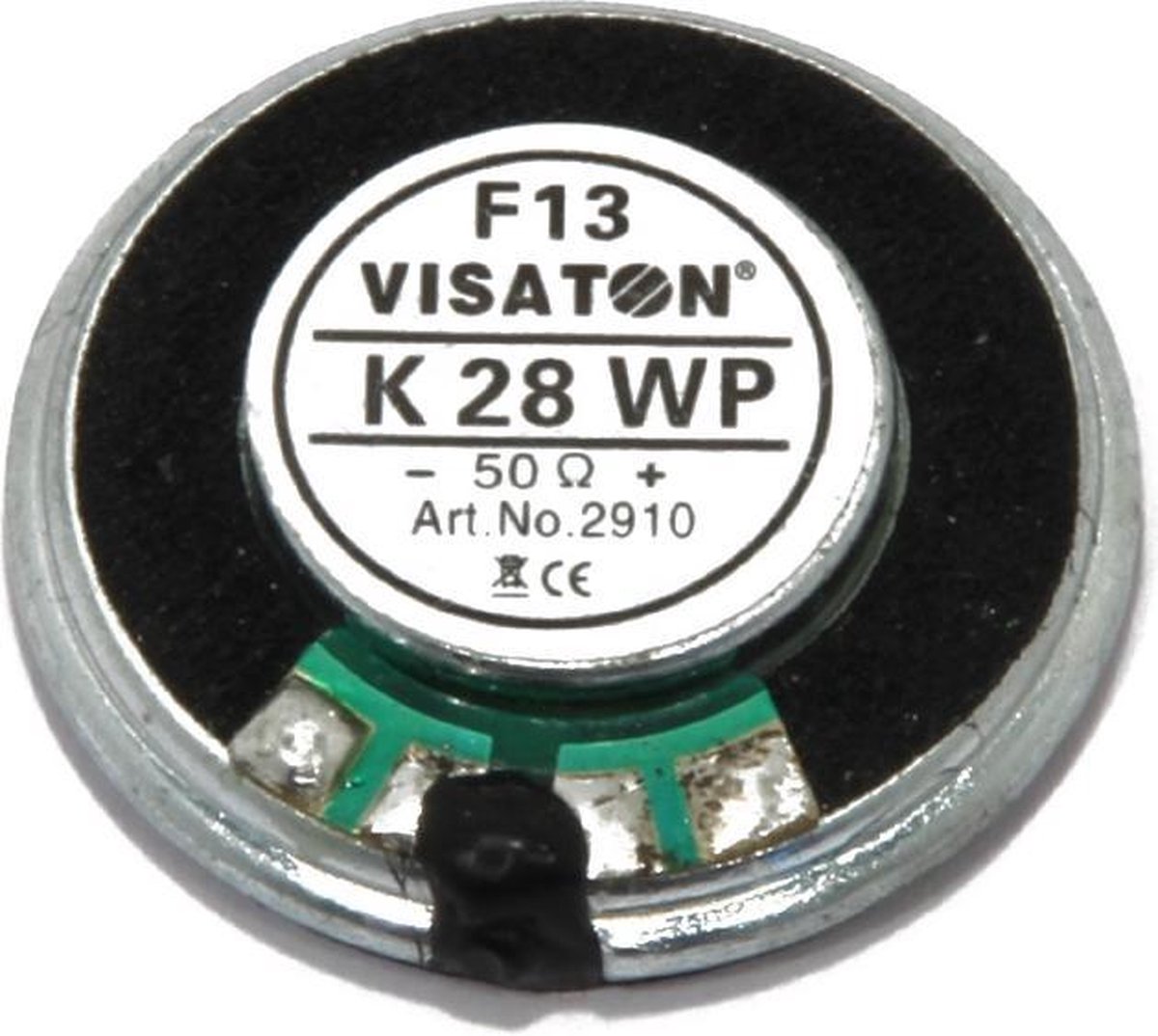 Visaton K 28 WP - 50 Ohm 1.1 inch 2.8 cm Mini-luidspreker 1 W 50 Ω Zwart Kunststof membraan