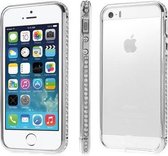 iPhone 5(s)/SE Luxe Diamanten Ingelegde Bumper - Zilver